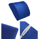 Blue Memory Foam Lumbar Back Support Cushion Pillow for Home Car Auto Seat