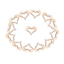 50 3cm Wooden Mini Hollow Love Heart Wood Cutout Wedding Craft Embellishment TE
