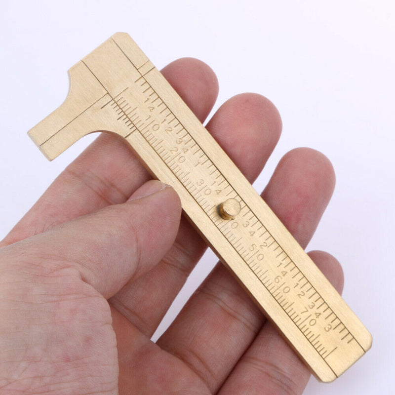 Measurement Tool Pocket 80mm Mini Brass Sliding Gauge Vernier Calip A
