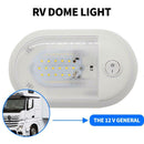 12-24V 24 LED Dome Light Interior Ceiling Lamp w/Independent Switch Boat Yacht