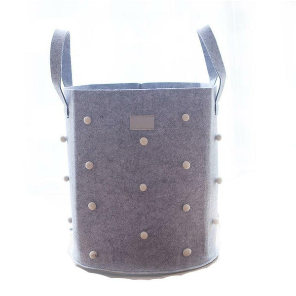 Handmade Cotton Felt Laundry Basket Kid's Toys Sundries Storage Basket Case