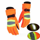 Winter Thermal Work Gloves With Reflective Strip Anti-Slip Anti-Wind Warm G