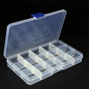 15 Slots Transparent Plastic Fishing Lure Box Fishing Tackle Storage Box