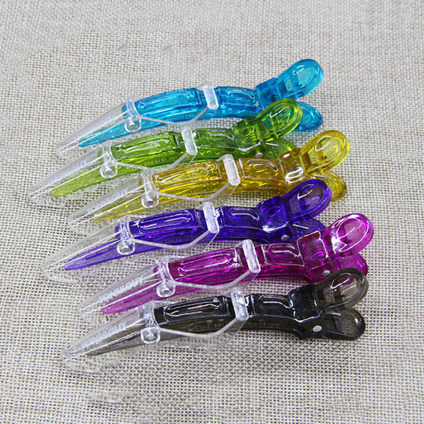 10X Sectioning Alligator Hair Clamp Clips For Hairdressing Salon Styling FT