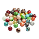 100Pcs Multi-Colors Glass Round Beads For DIY Beading Sewing Crafts 12mm