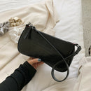 Women Totes Bags Alligator PU Elegant Shopping Shoulder Handbag (Black)
