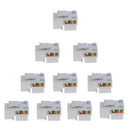 10 Pack Lot CAT6 RJ45 Keystone Jack Inline Coupler - White