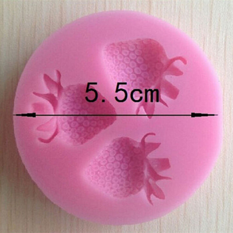 Cute Silicone Fondant Mould Cake Decorating Soap Baking Strawberry MoME