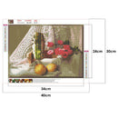 Diamond Painting Cross Stitch Rhinestone Mosaic (WLL1424 Pears and Flower) A