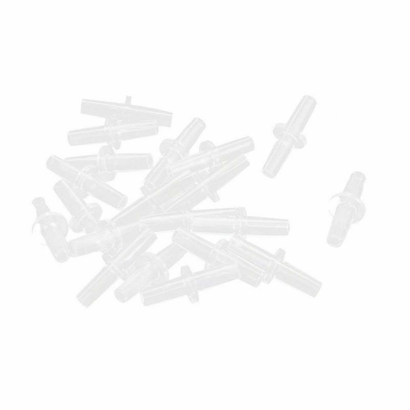 20 Pcs 4mm Dia Straight 2 Way Aquarium Fish Tank Air Line Connector