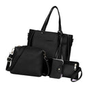 2Pcs Four Set Leather Handbag Cross Body Shoulder Card Tote Bag for Ladies