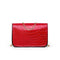 Crocodile Leather Messenger Bag Women Retro Purse Shoulder Handbag (Red)