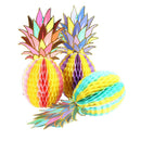 Set of 3pcs Creative Paper Pineapple Honeycomb Ball Table Centerpiece Decor