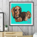 5D DIY Full Round Drill Diamond Painting Lying Dog Cross Stitch Embroidery
