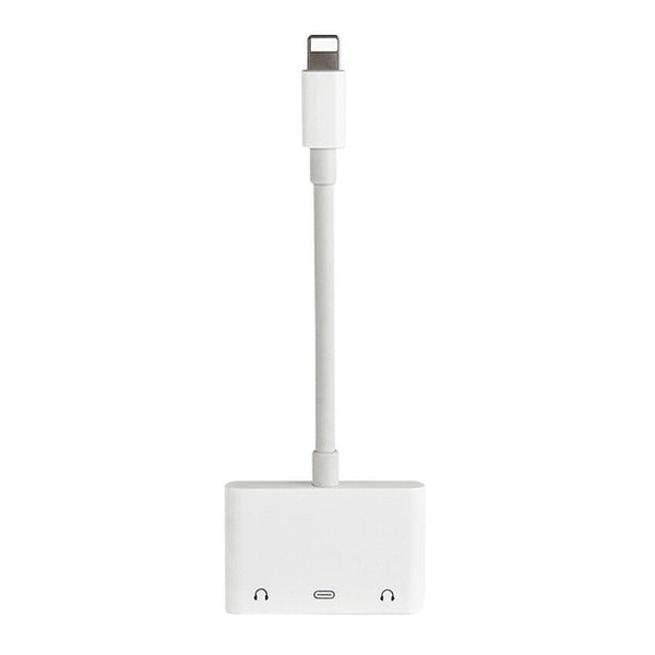 3in1 Dual Audio earphone Adapter Charging Splitter Cable for iPhone7,7 Plus,8 X
