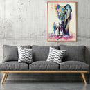 Colorful Elephant DIY Oil Painting By Numbers Hand Painted Wall Art Picture A