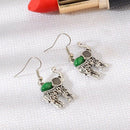 Fashion Jewelry Set Retro Animal Elephant Suit Crystal Necklace Earrings BraI5L1