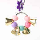 Pet Bird Parrot Climb Chew Bell Toys Bell Hanging Swing Cage Cockatiel Parakeet