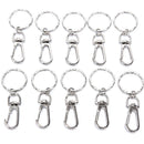 10X 25mm Keyring Ripple Lobster Clasp Keychain Short Chain Split Ring DIY F Hn