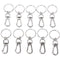 10X 25mm Keyring Ripple Lobster Clasp Keychain Short Chain Split Ring DIY F Hn
