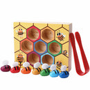 Wooden Beehive Games Clip Bee Color Cognition Toys Childhood Education Toys