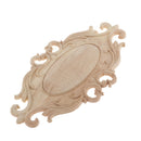 Unpainted Wood Carved Corner Onlay Applique Embellishment Furniture Decors