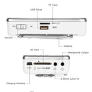Portable Mini Am Fm Radio Stereo Speaker Support Sd/Tf Card With Usb(Black)