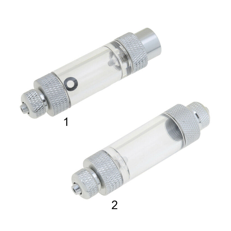 2 Pcs Aluminium Aquarium Inline CO2 Bubble Counter With Check Valve