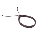 Handmade leather bracelet 22.5cm long brown F9M2