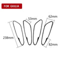 4 PCS Carbon Fiber Inner Door Handle Cover Trim Fit for Alfa Romeo Giulia 2