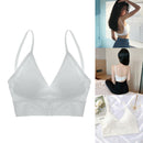 2 Pcs Women's V Neck Padded Bralette Seamless Comfort Bra Crop Top Sport Bra