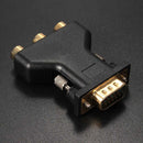 VGA Male to 3 RCA Video Female M/F Adapter Converter Connecter Plug Jack  D E6P5