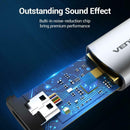 Vention CDMH0 USB 2.0 Sound Card 2.1 Channel Type-C Earphone Audio Adapter