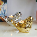 Birds Candle Holders - 6'' High, Great for Pillar Candles, Decorative for