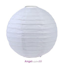 Multicolor  Round Chinese Paper Lanterns Wedding Party Decoration 6" White
