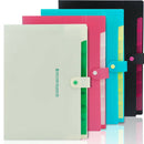Expanding File Folders, 4PCS Plastic A4 Expandable File Folder with 8 Pocke U5E2
