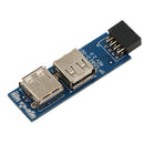 USB 2.0 9-Pin Header (2x5) to Dual USB A Female Port Adapter USB 2.0 Hub I Ty â„–[