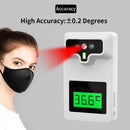 Infrared Thermometer Wall-Mounted Non Contact Dual Color LCD Screen Fever Alarm