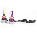1 Pair COB LED Car Headlight Bulbs 72W Headlamp Fog Light Purple (H11)