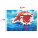 Red Cat 5D Round Diamond Painting Embroidery DIY Cross Stitch Home Decor