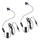 2x Wired Earphone for Sony PS4 Game Single Earbud Earpiece Volume Control