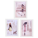 3Pcs Modern Oil Painting Canvas Picture Girl Wall Home Room Decor 40x60cm
