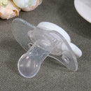Newborn Baby Silicone Pacifier Transparent Flat Thumb Pattern Baby Nipples