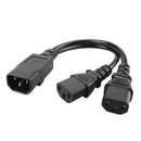 3Pieces IEC320-C14 To 2C13 Power Adapter Cord Male To Female PDU/UPS Server
