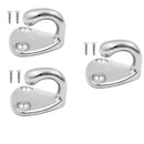 3 Pieces Coat Hook Single Robe Cast Made from Marine Stainless Steel