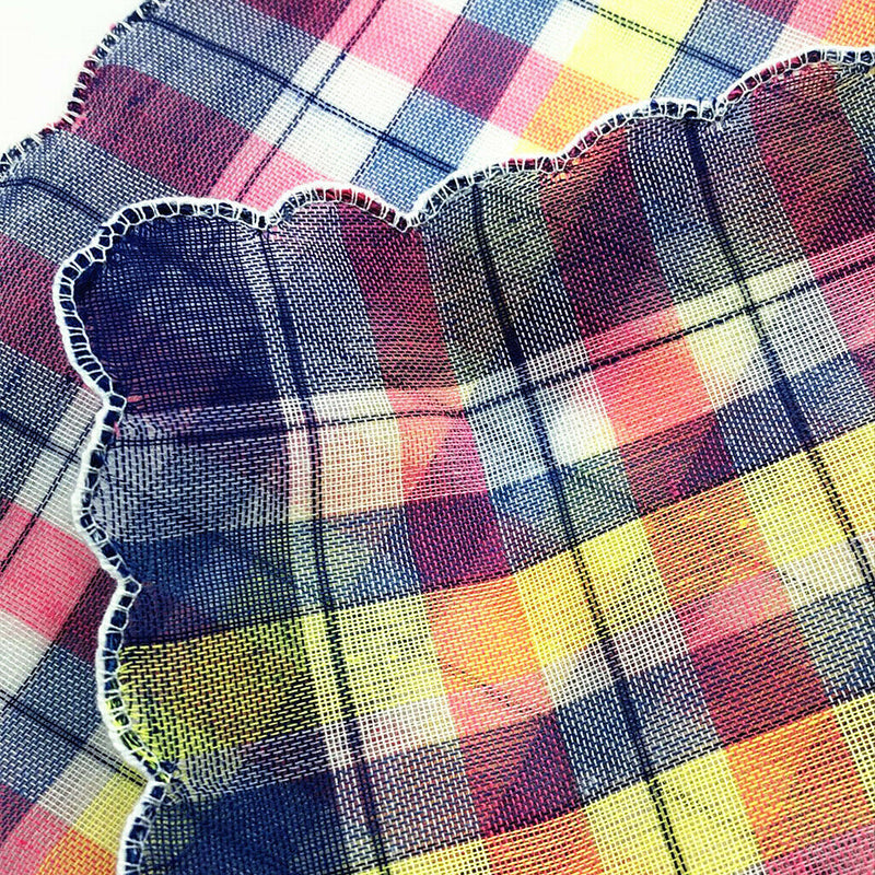 12 Mixed Pack Womens Classic Soft Handkerchiefs Plaid  Square Kerchief