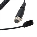 D-Tap Male to Female 4-Pin XLR Coiled Cable for Power Supply Battery Adapter