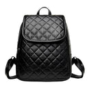 Women Plaid Leather Backpacks Casual Teen Girls School Travel Shoulder Bags