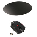 Wireless Mouse Optical Ergonomic 2400DPI Adjustable + Mouse Pad for Laptop