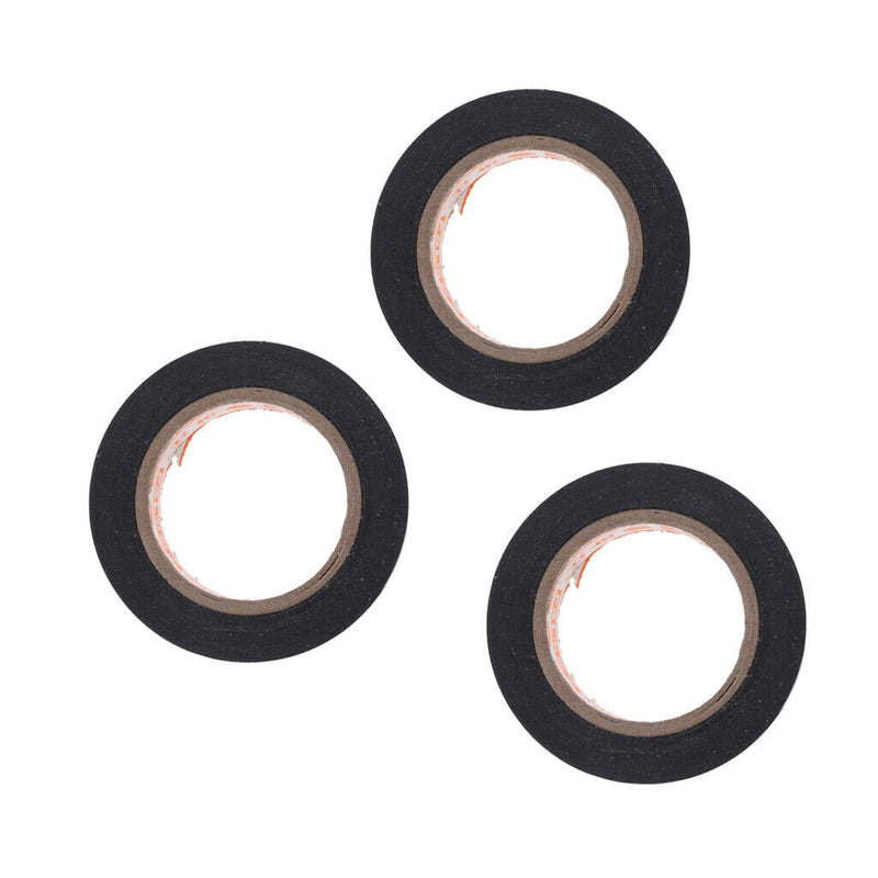 3 Pcs / Set High Quality 15m Electrician Insulating Tape Adhesive Tape Black